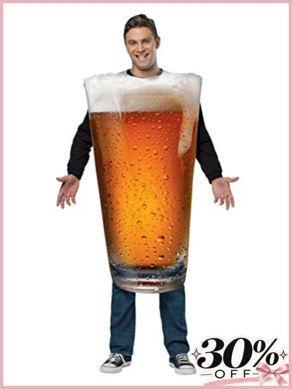 Get Real Beer Pint Men's Halloween Costume One Size Foam Tunic